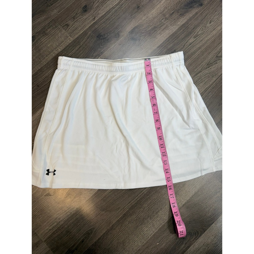 Under Armour White Athletic Skort Tennis Golf Skirt Mesh Large ULK5440 - Picture 8 of 8